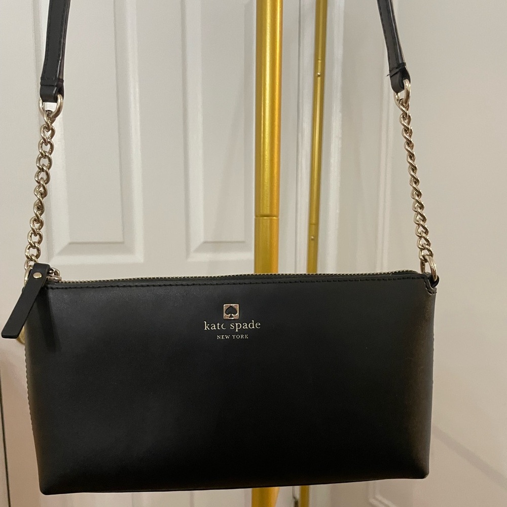 Kate Spade Small black leather crossbody